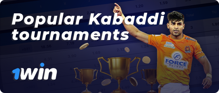 Popular kabaddi tournaments and competitions for betting at 1win