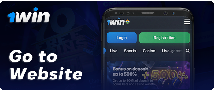 Access the 1Win website via your Android device